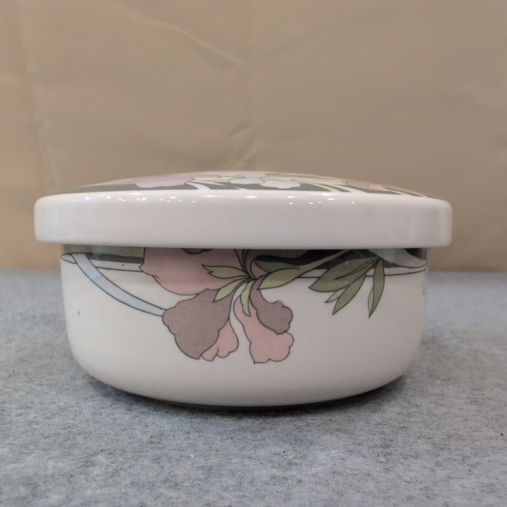 Hankook Dishwasher Microwave Oven Trinket Covered Bowl Dish‎ Korea Floral - Picture 3 of 4